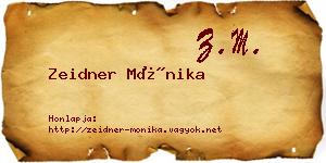Zeidner Mónika névjegykártya